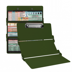 WhiteCoat Clipboard® Trifold - Army Green Nursing Edition